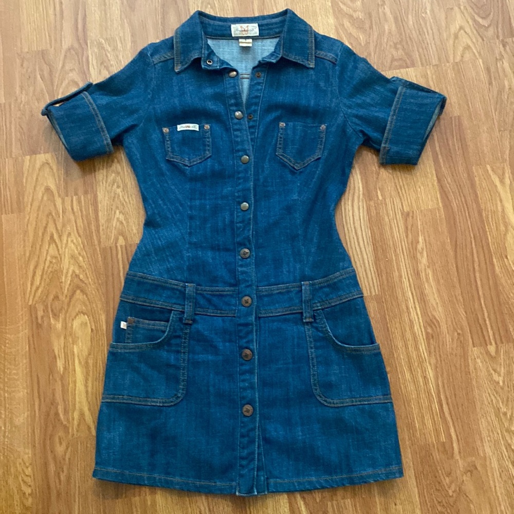 Frankie B - RARE denim snap dress